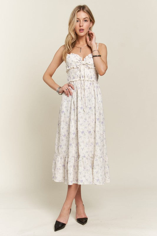 Floral Sweetheart Neck Cami Summer Dress