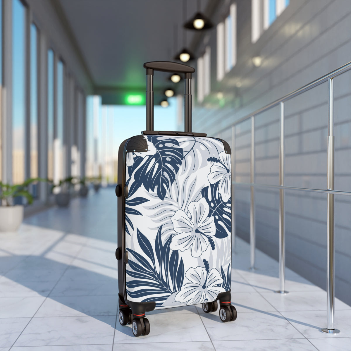 Aloha Hand Drawn Tropical Suitcase