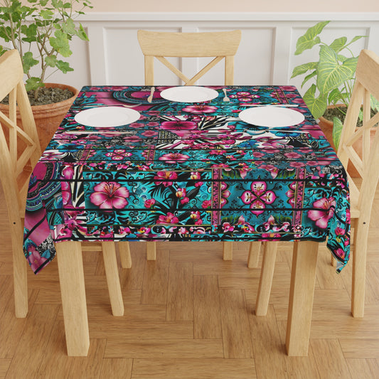 Pink Hawaiian Patch Work Tablecloth