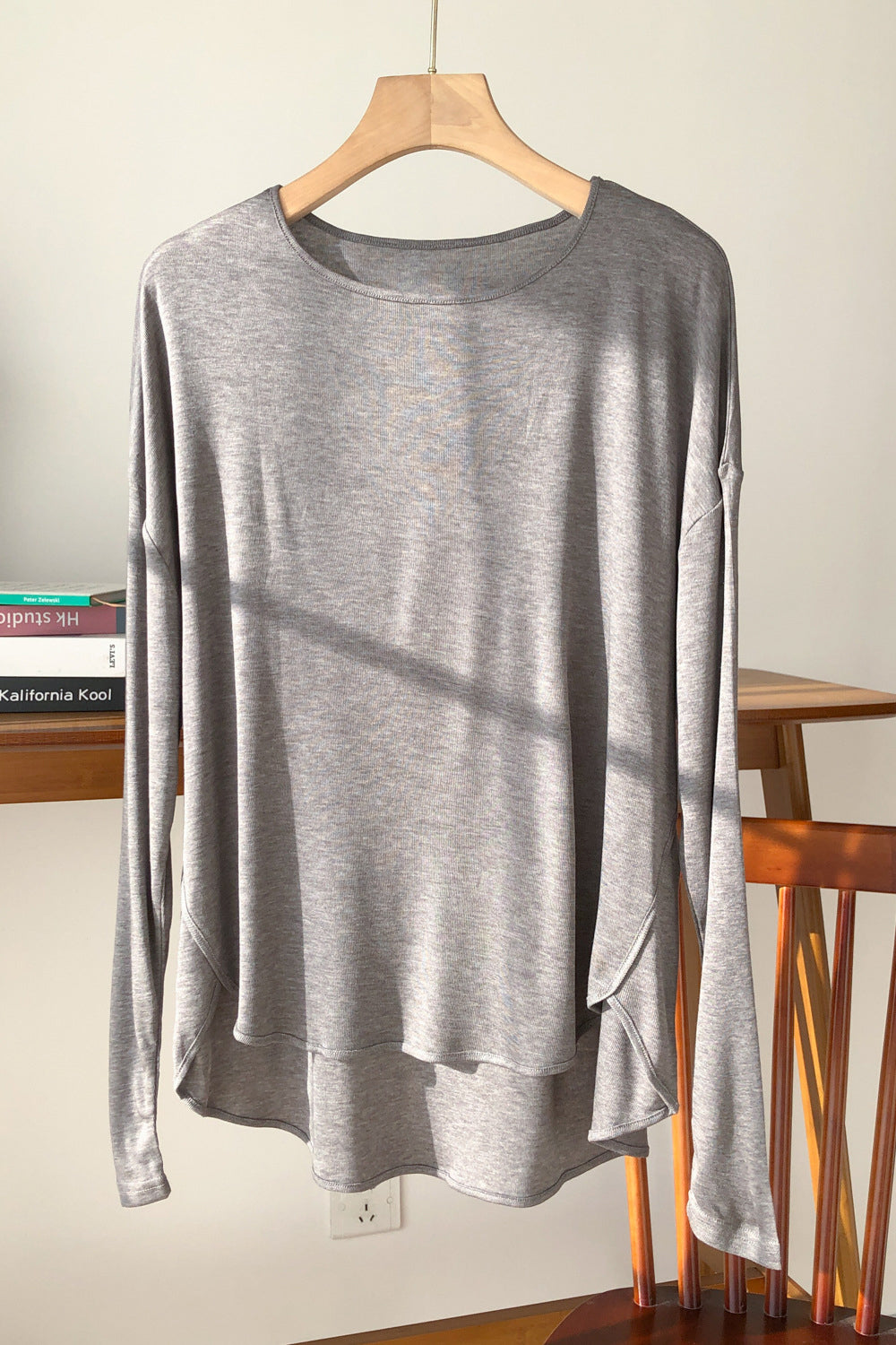 Silk Blend Long Sleeve T-Shirt