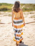 Tie-Dye Halter Neck Beach Maxi Dress