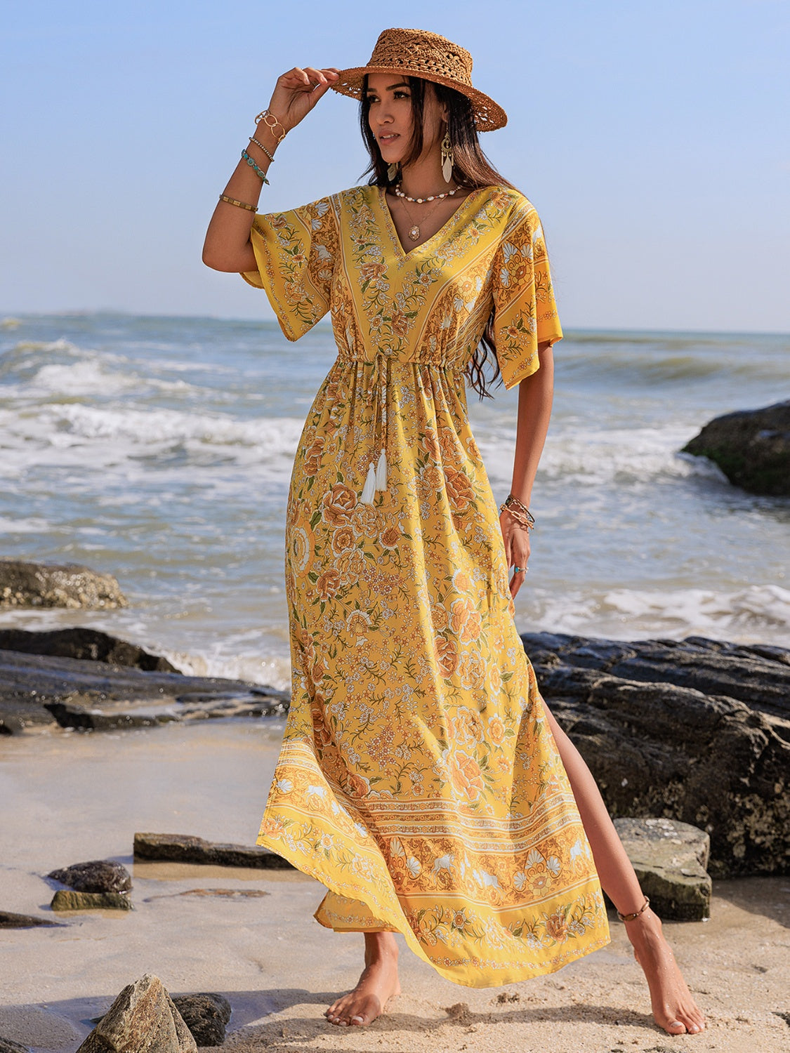 Yellow Maxi Beach Dress