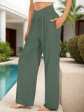 Pocketed High Waist Wide Leg Resort Pants