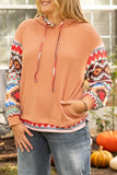 Plus Size Southwestern Long Sleeve Hoodie