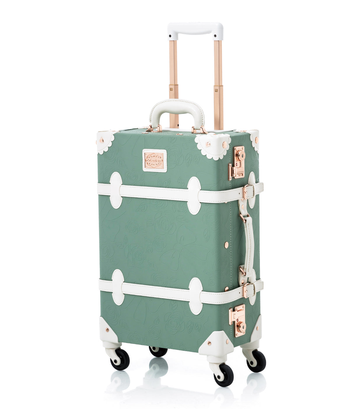 Handcrafted WildFloral Carry-on - Embossed Mint