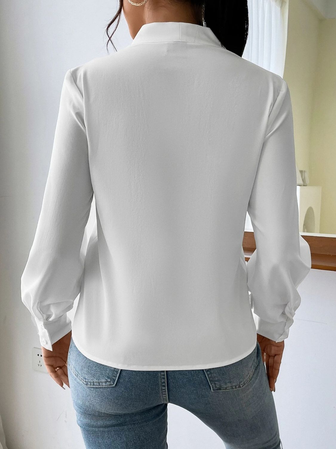 Classic V Neck Long Sleeve Shirt