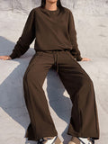 Long Sleeve Top and Elastic Waist Travel Pants Set