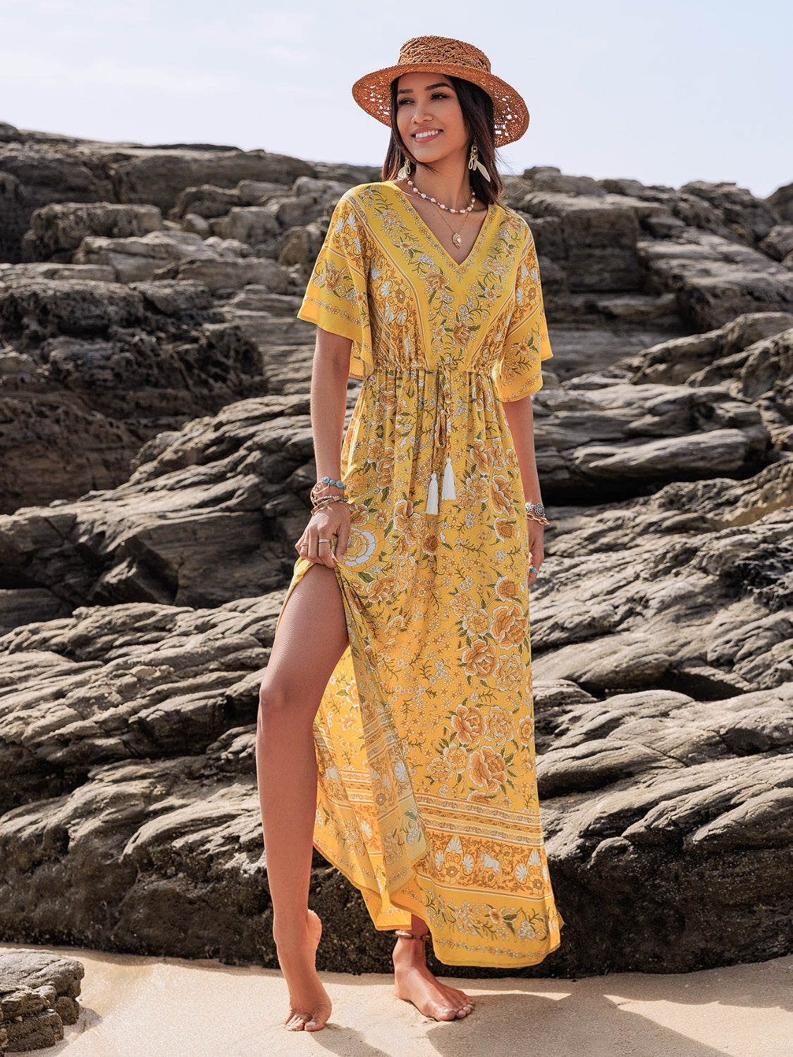 Yellow Maxi Beach Dress