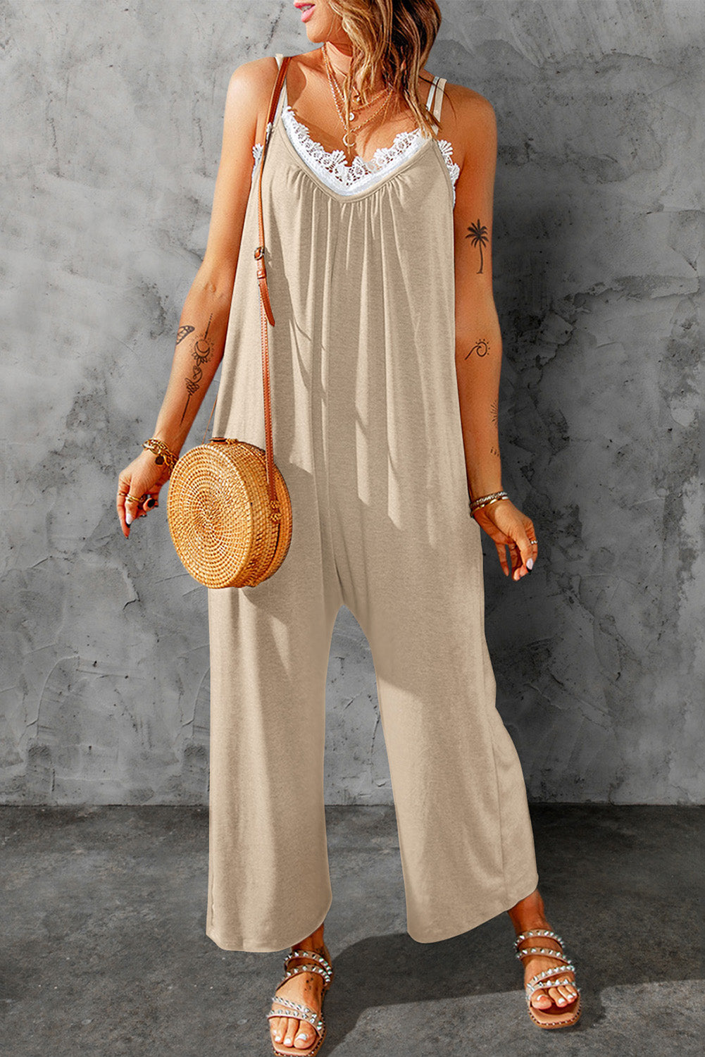 Boho Wide Leg Jumpsuit, Vacation Romper