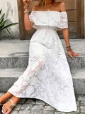 Off-Shoulder Beach Resort Maxi Dress