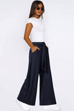 Tied Wide Leg Resort Pants with Pockets