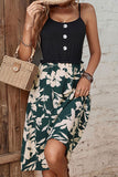 Two-Tone Decorative Vacation Dress