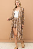 Snake Print Kimono Open Front Resort Kimono