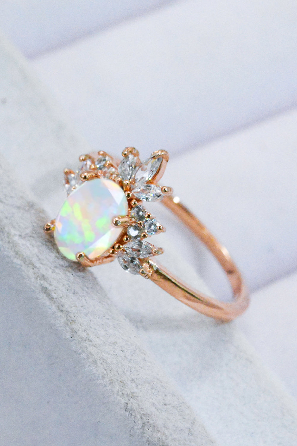 925 Sterling Silver Opal Ring