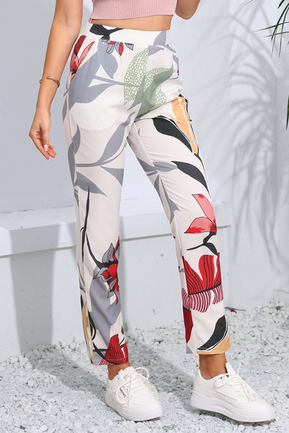 Floral Resort Pants with Pockets