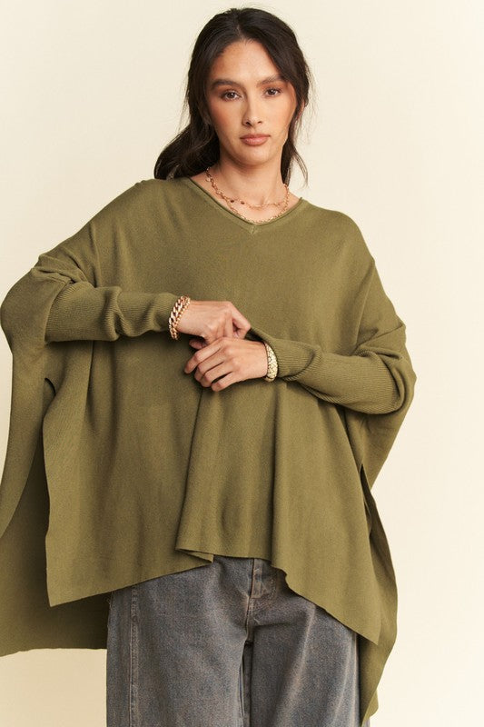 Batwing Sleeve Olive Resort Top