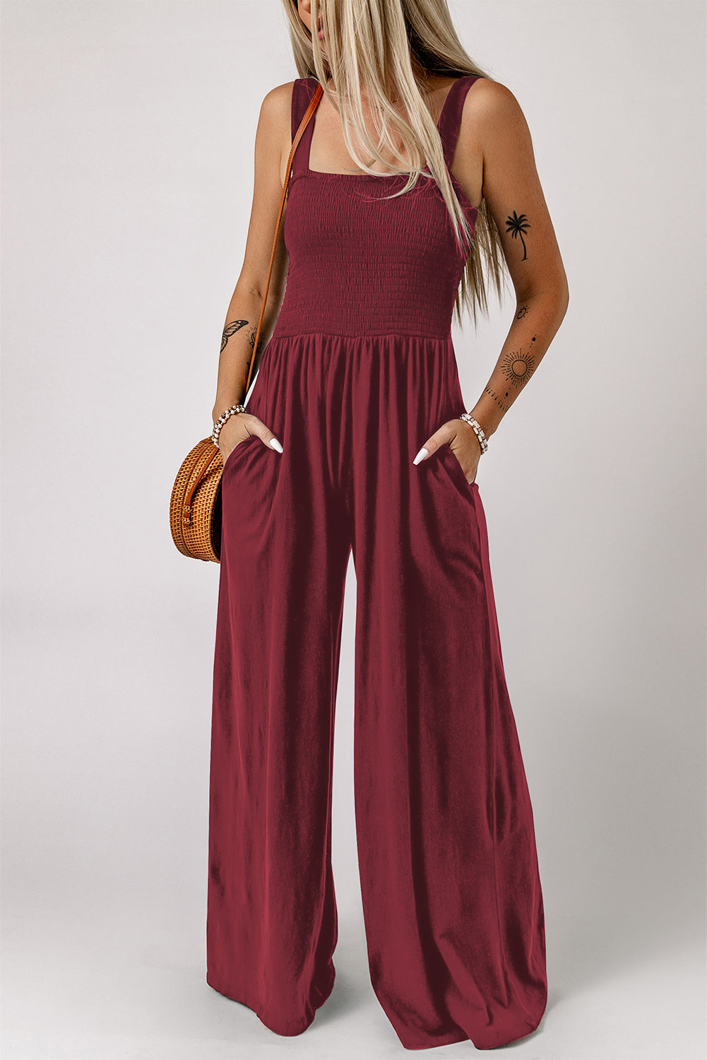 Boho Wide Leg Vacation Romper