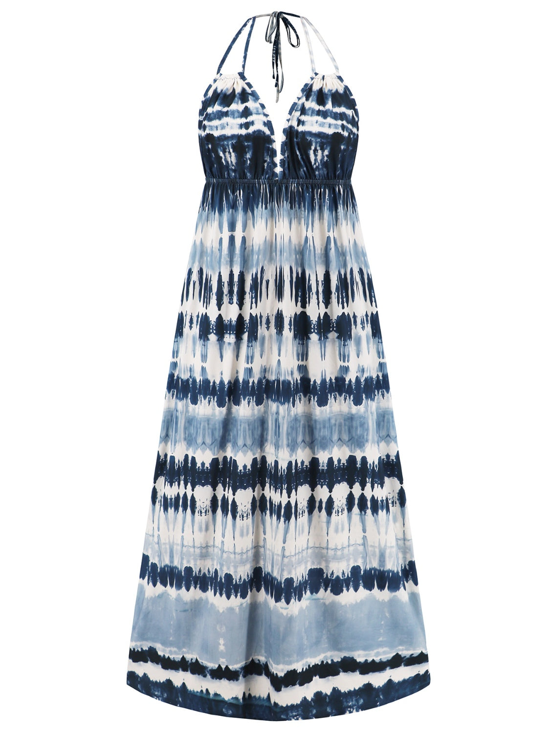 Tie-Dye Halter Neck Beach Maxi Dress