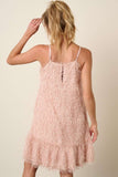 Feather Ruffle Hem Mini Cami Party Dress