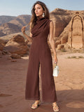 Mock Neck Sleeveless Resort Jumpsuit