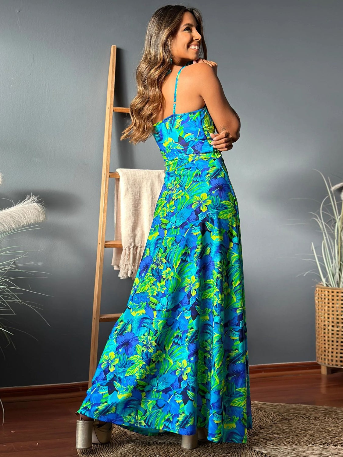 Tropical Vacation Maxi Resort Dress