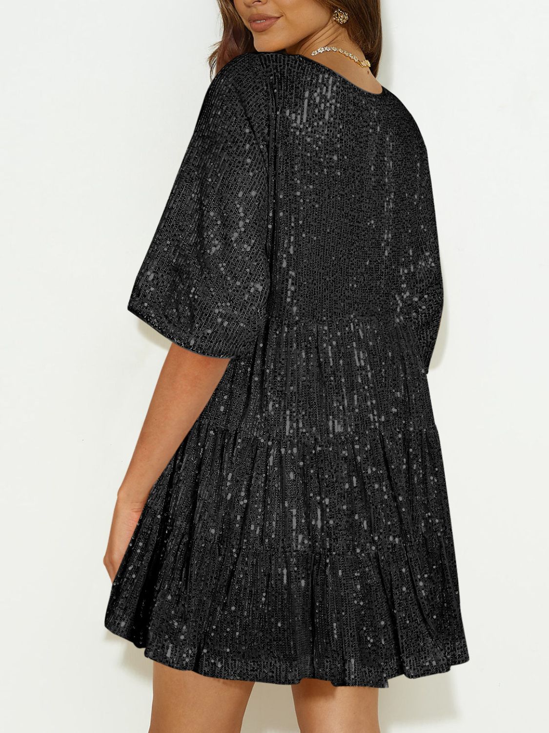 Full Size Sequin Mini Coctkail Dress