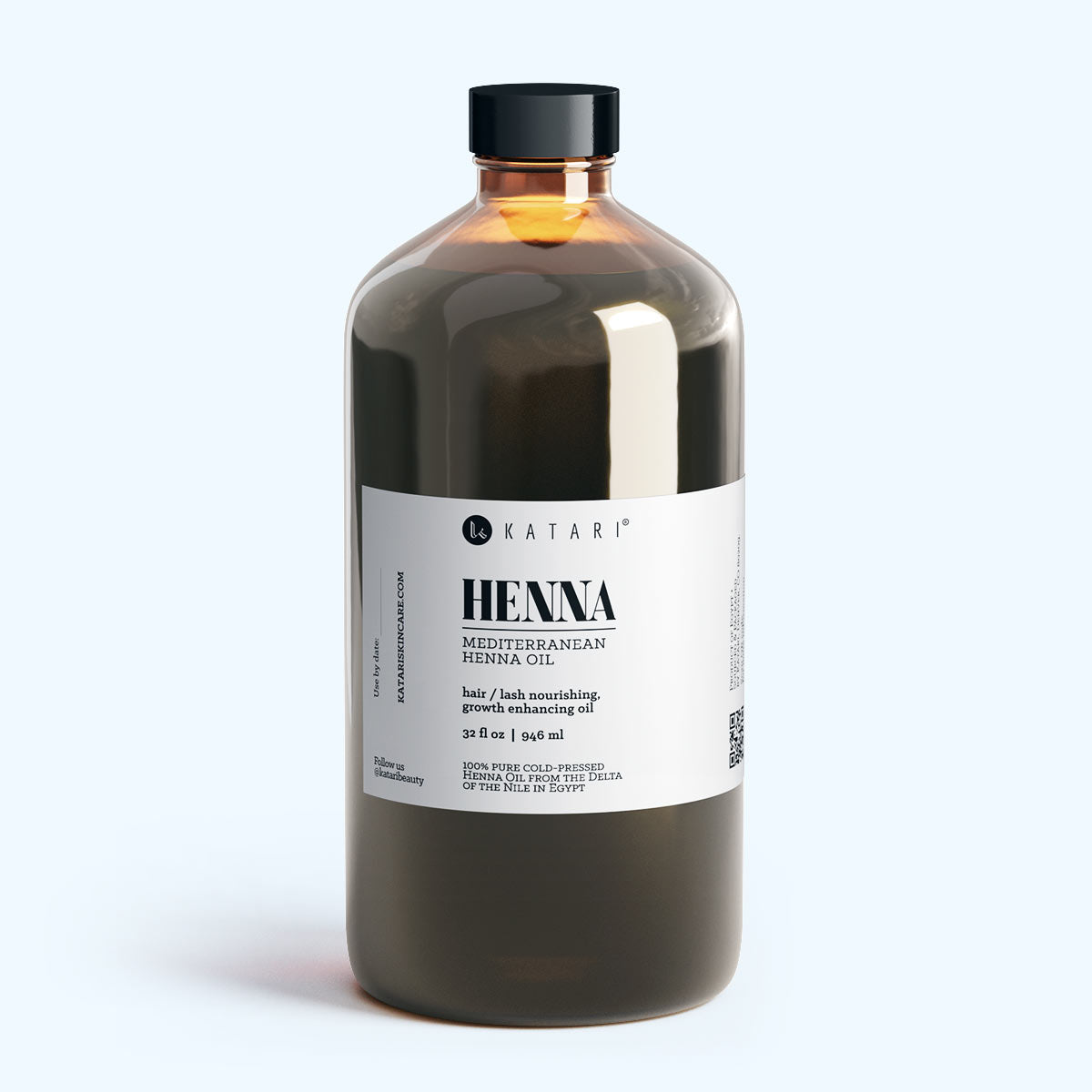 Henna Oil for Dry Hair & Scalp - Handmade glass amphorae bottle