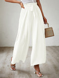 Tied Slit Wide Leg Resort Pants