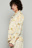 Lace Patch Flounce Sleeve Jacket