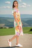 Flutter Sleeve Floral Women's Resort Dress