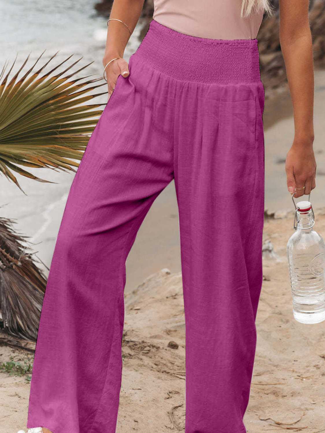 Full Size Wide Leg Beachy Pants