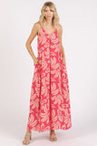 Tropical Vacation Maxi Cami Dress with Pockets