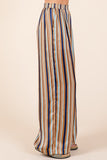 Satin Elastic Waist Wide Leg Resort Pants