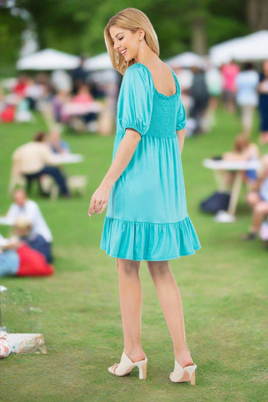 Blue Short Summer Dress