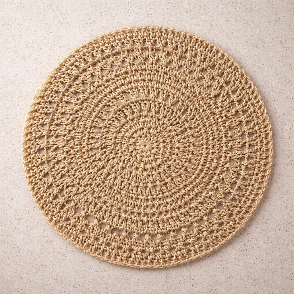 Handcrafted Malibu Natural Jute Fiber Placemats - 15"