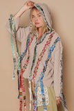 Beachy Peace Back Hooded Boho Sweater