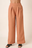 Pleat Detail Wide Leg Resort Pants