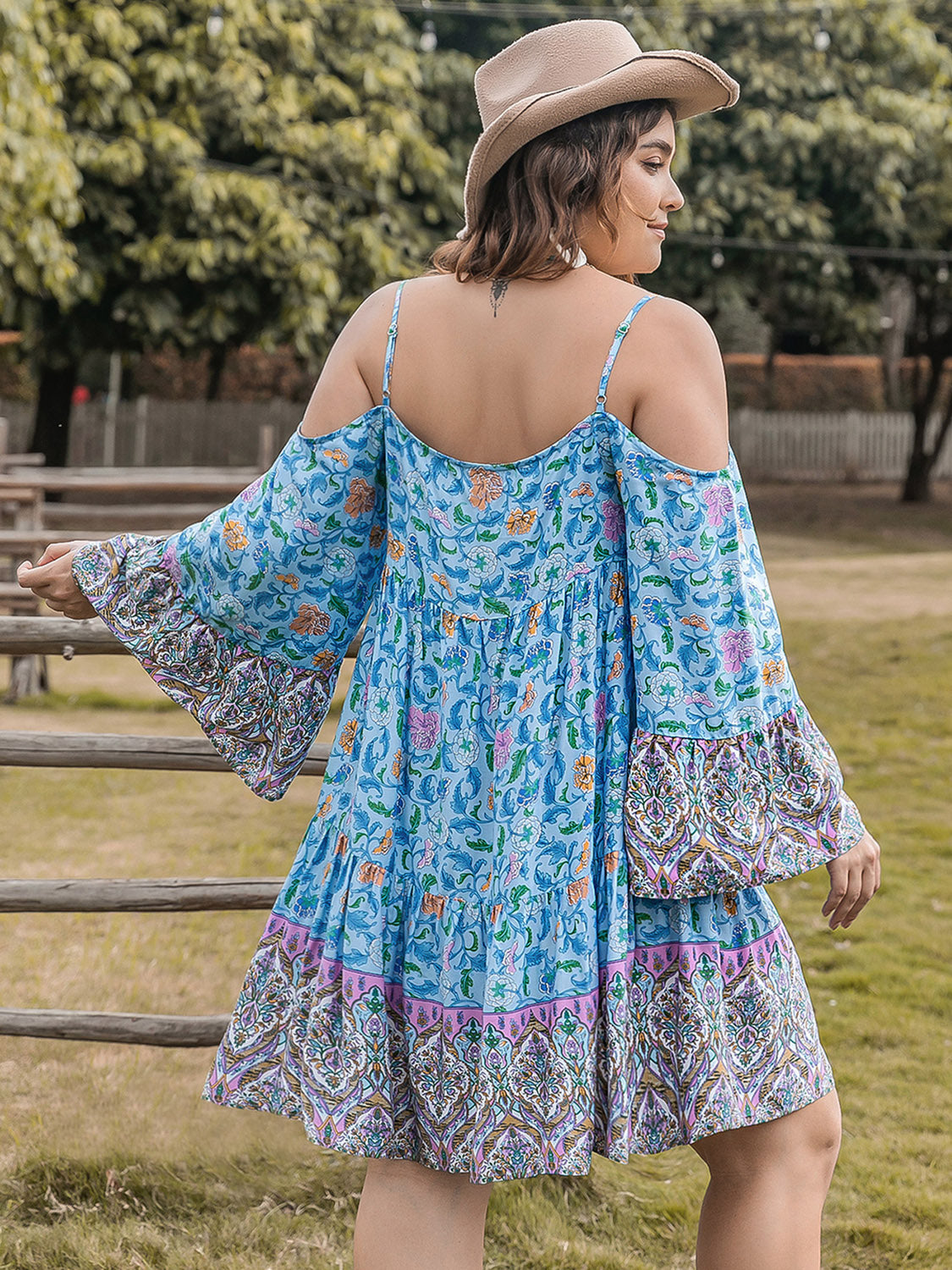 Plus Size Boho Summer Mini Dress