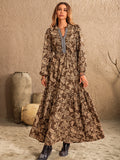 Southwestern Long Sleeve Maxi Dress