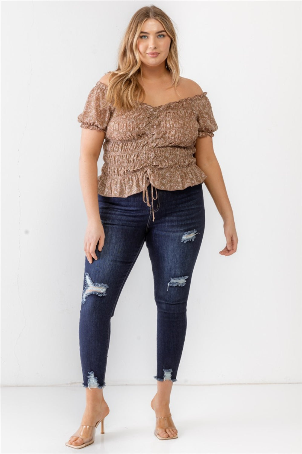 Plus Size Off-Shoulder Summer Top