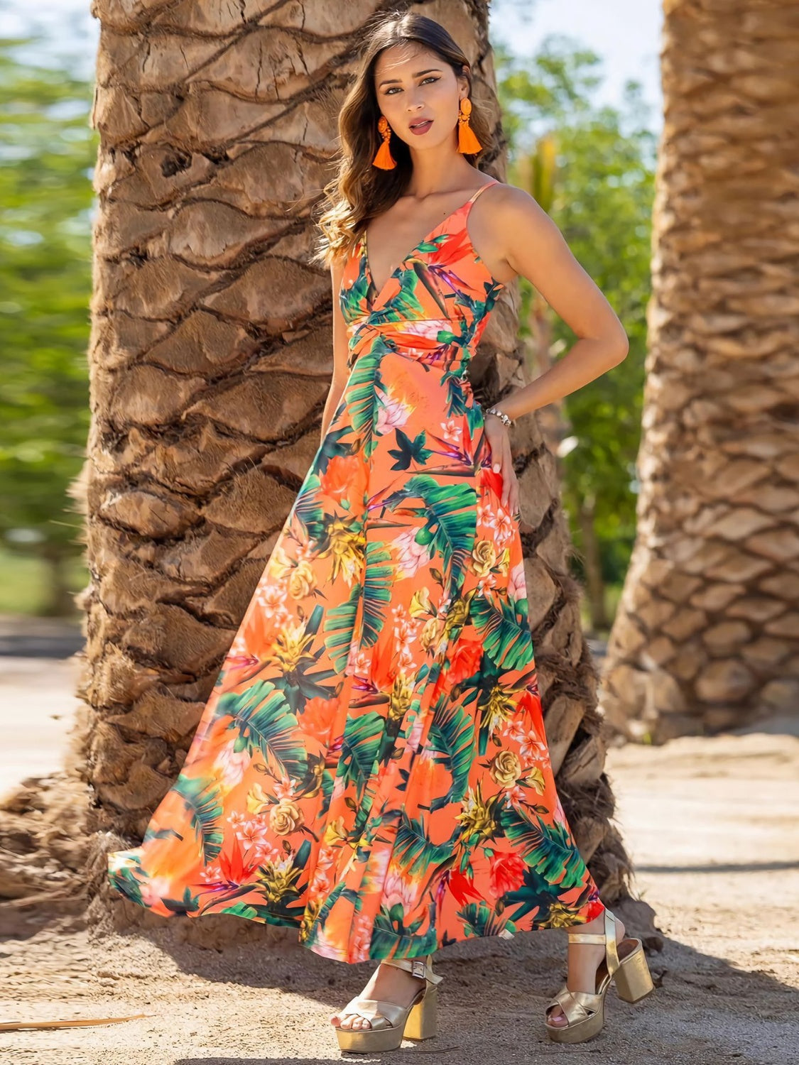 Tropical Vacation Maxi Resort Dress