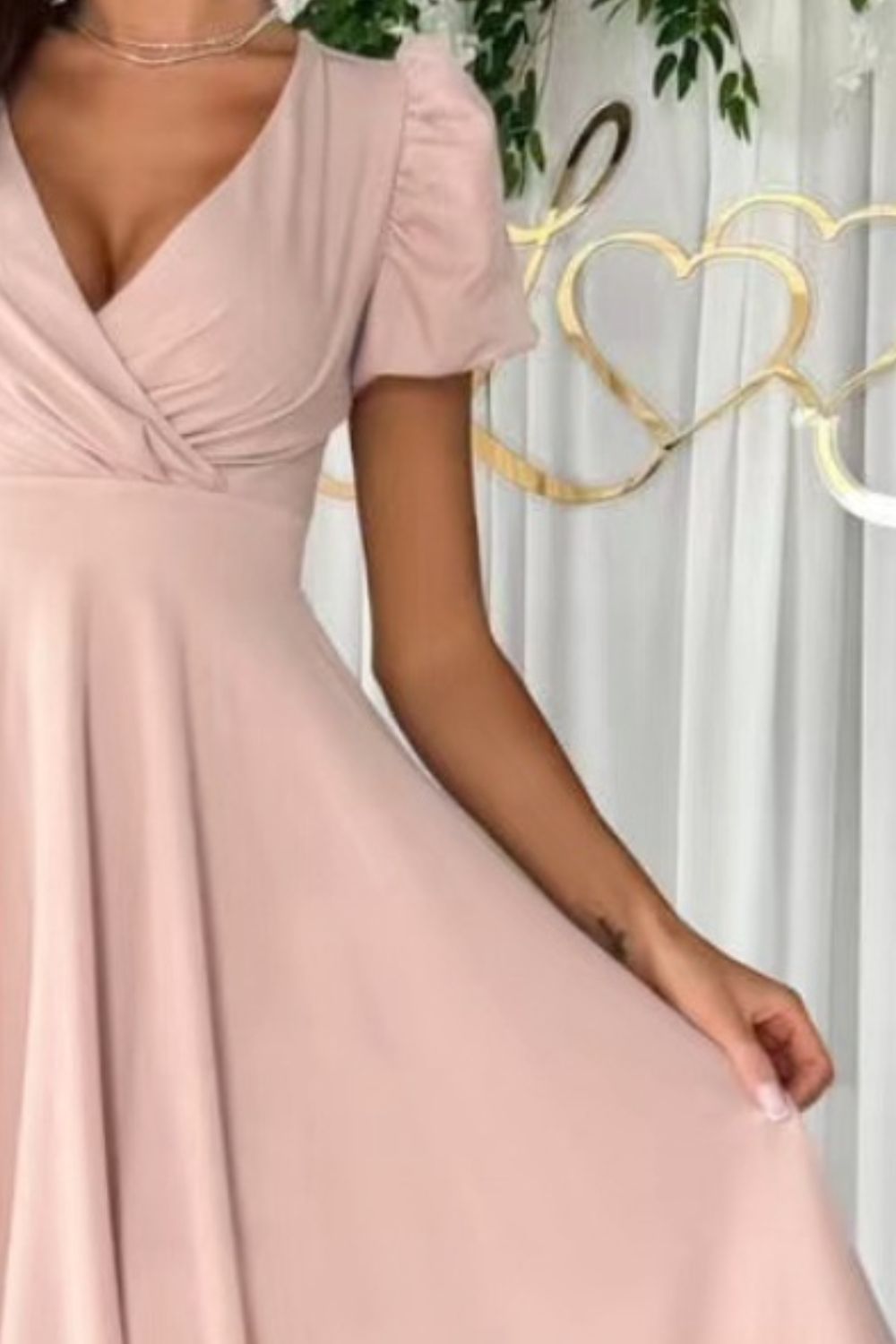 Puff Sleeve Midi Dress