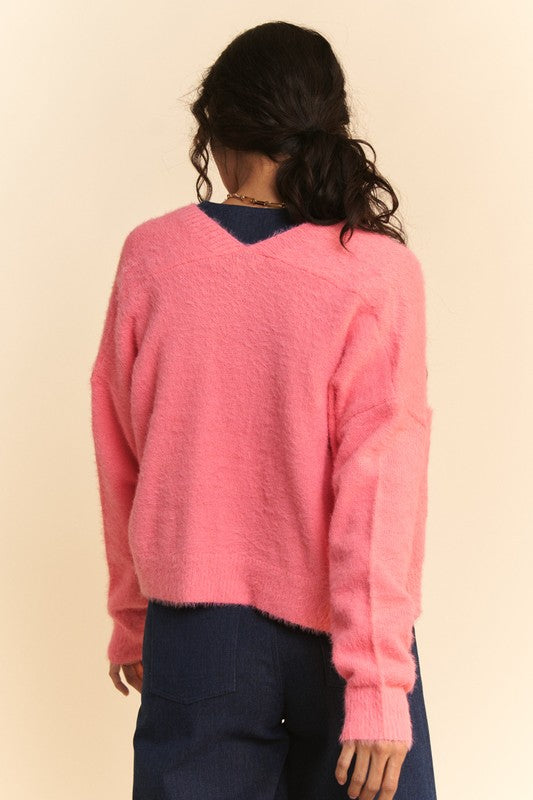 Strawberry Open Front Cardigan