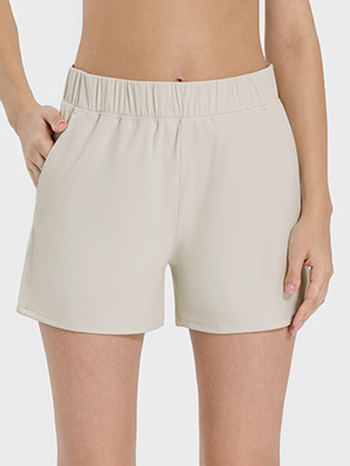 Elastic Waist Active Shorts