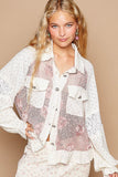 Flower Pearl Detail Lace Patchwork Beachy Boho Shirt