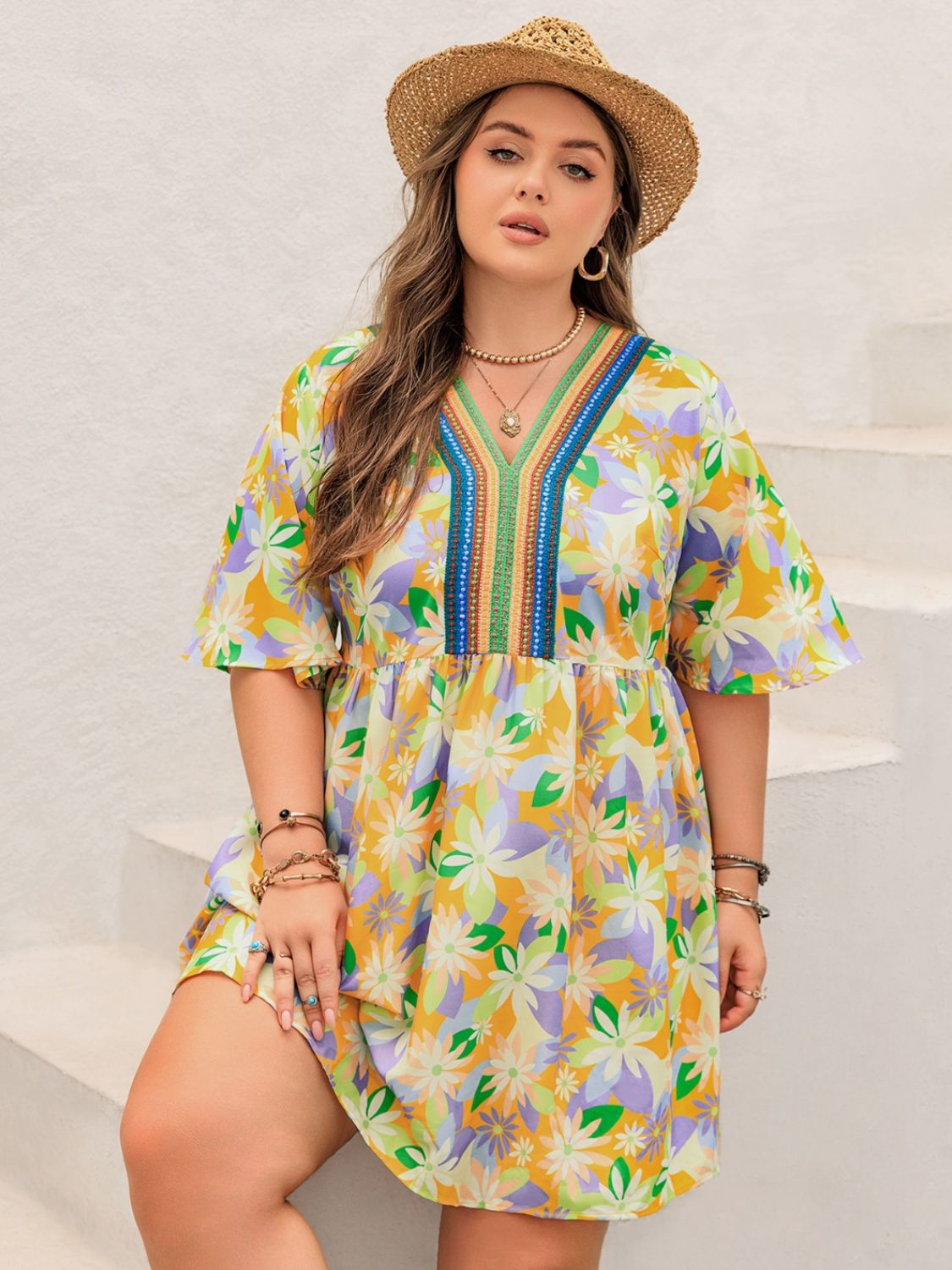 Plus Size Mini Vacation Dress