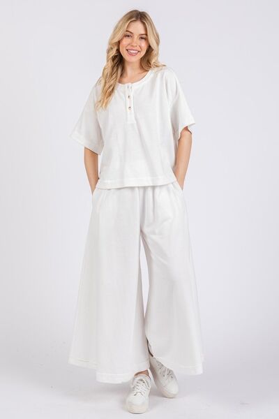 White Beachy Boho White Resort Top and Pants Set