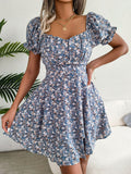 Floral Sweetheart Summer Mini Dress