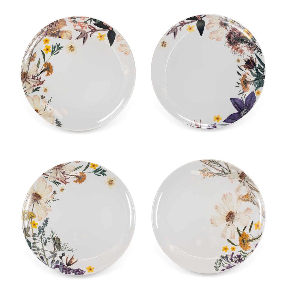 California Garden Dinner Plates - Artisan Decorated by Hand
