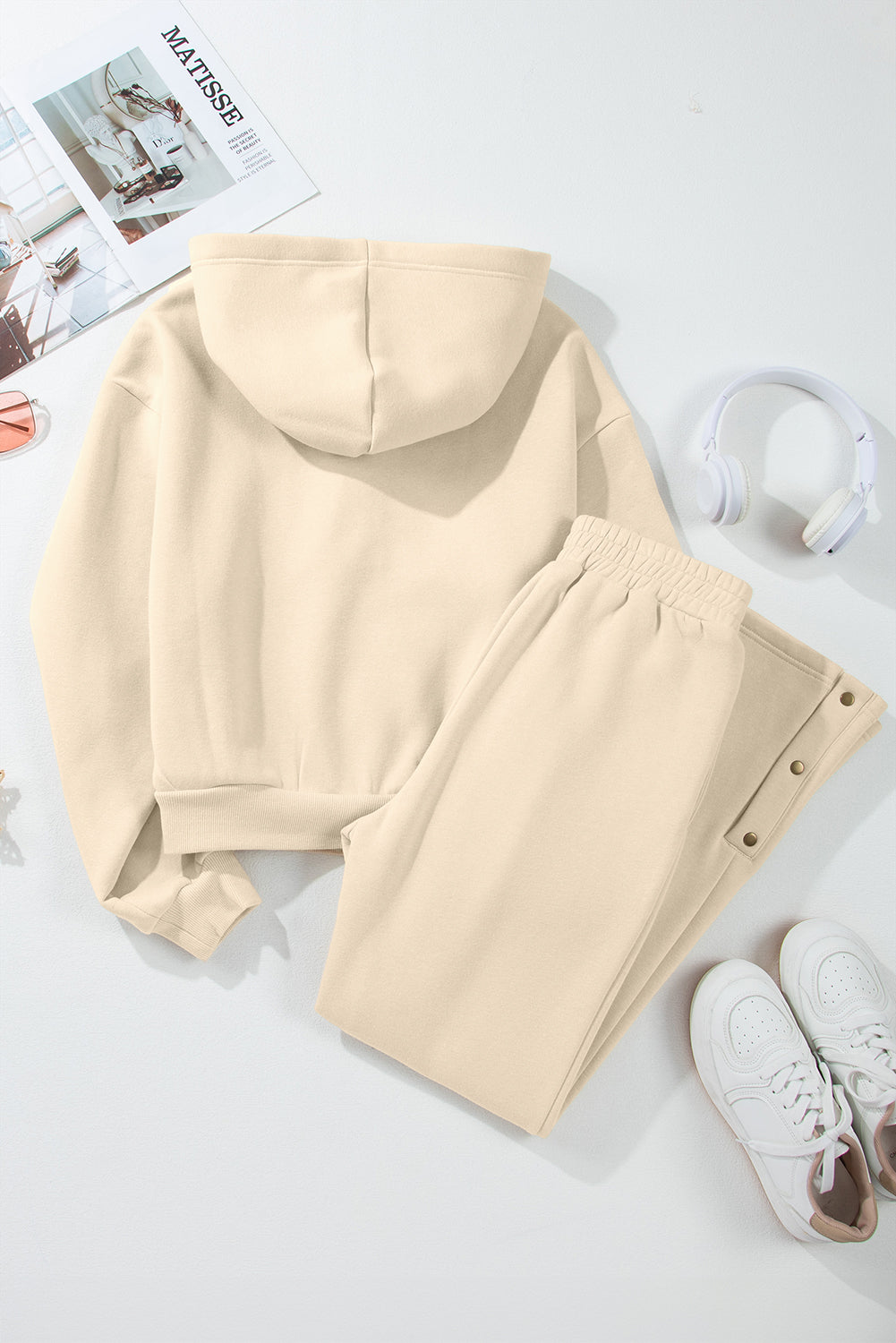 Hooded Top and Pants Travel Wear Set